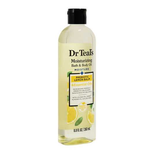 Dr Teal's Bath & Body Oil, Prebiotic Lemon Balm, 260ml