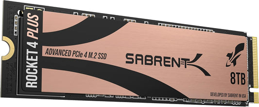 SABRENT 8TB Rocket 4 PLUS NVMe 4.0 Gen4 PCIe M.2 Internal SSD Extreme Performance Solid State Drive R/W 7100/6600MB/s (SB-RKT4P-8TB)